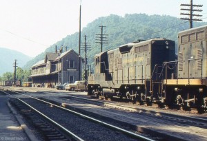 Empty coal train at Thurmond, WV, 1973 -Donald Haskel