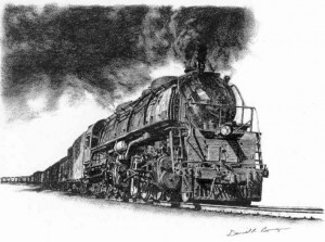 Clinchfield Challenger, charcoal by Dan Bourque