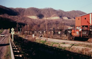 N&W coal train, Tacoma, VA, Apr 79 -Jay Thompson