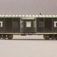 Southern '60s era HO bay window caboose in-progress