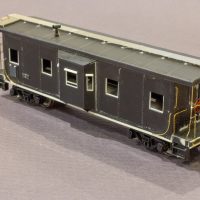 Southern '60s era HO bay window caboose in-progress