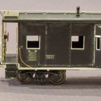 Southern '60s era HO bay window caboose in-progress