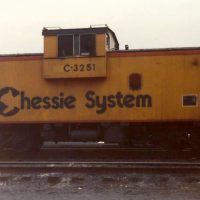Chessie caboose C-3251 Huntington, WV 1980