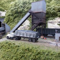 Truck dump loader by Brian Kelly on his HO scale C&O layout