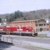 RJC SD40T-2 8718 light helper at Mt Hope, WV