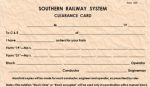 Replica Southern Clearance Card Blank