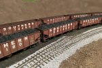 Hoppers with coal loads